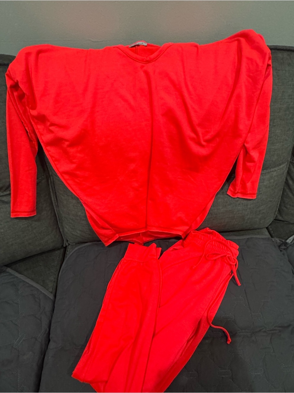 White Birch bright Two-Piece Lounge Set - Top & Drawstring Pants Medium NWOT
